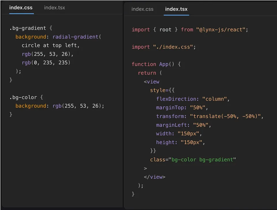 Menyusun UI Lynx dengan CSS dan markup mirip web